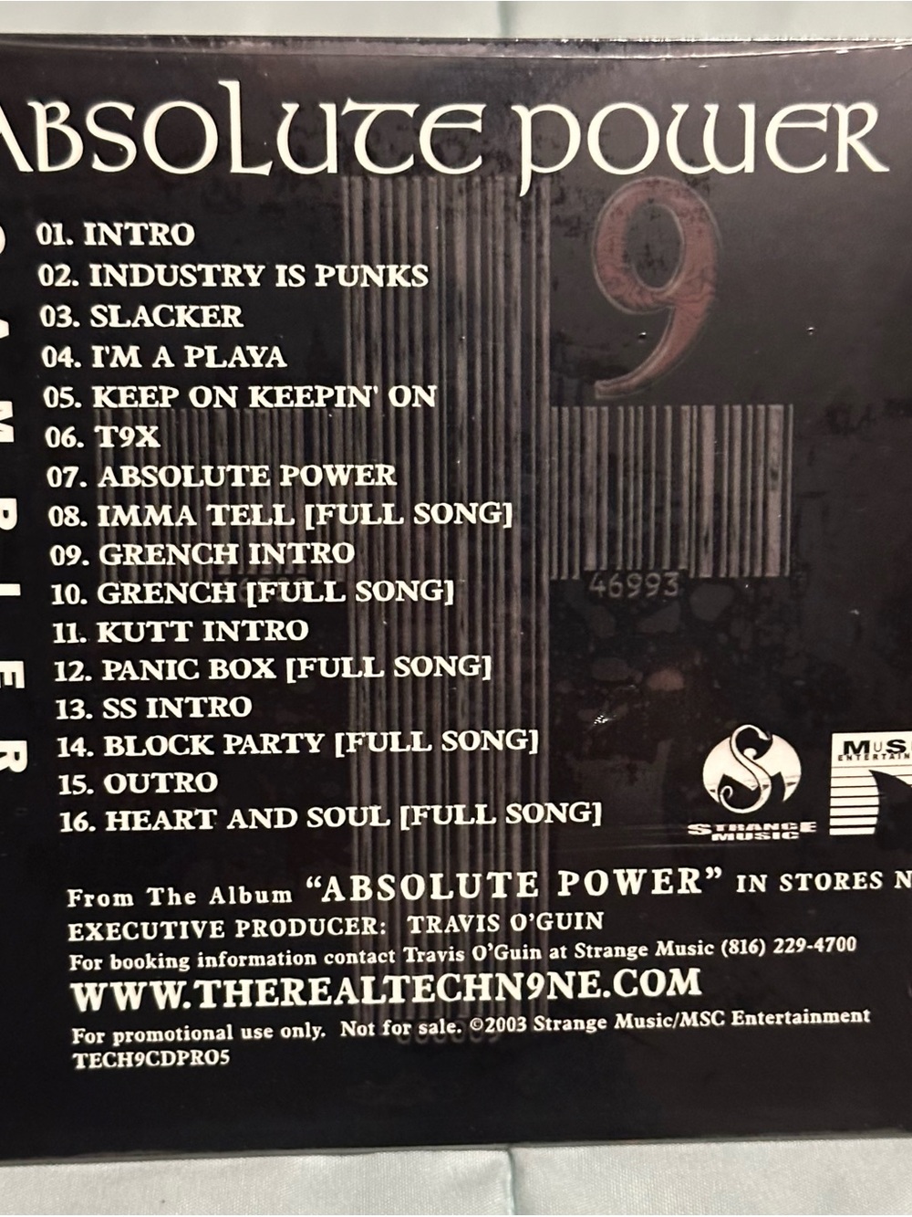Tech N9ne "Absolute Power" CD - Picture 2 of 3